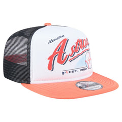 Houston Astros New Era Retro Script Trucker 9FIFTY Snapback Hat discount