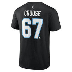 Lawson Crouse Utah Mammoth - Fanatics Authentic Stack Name & Number T-Shirt Black