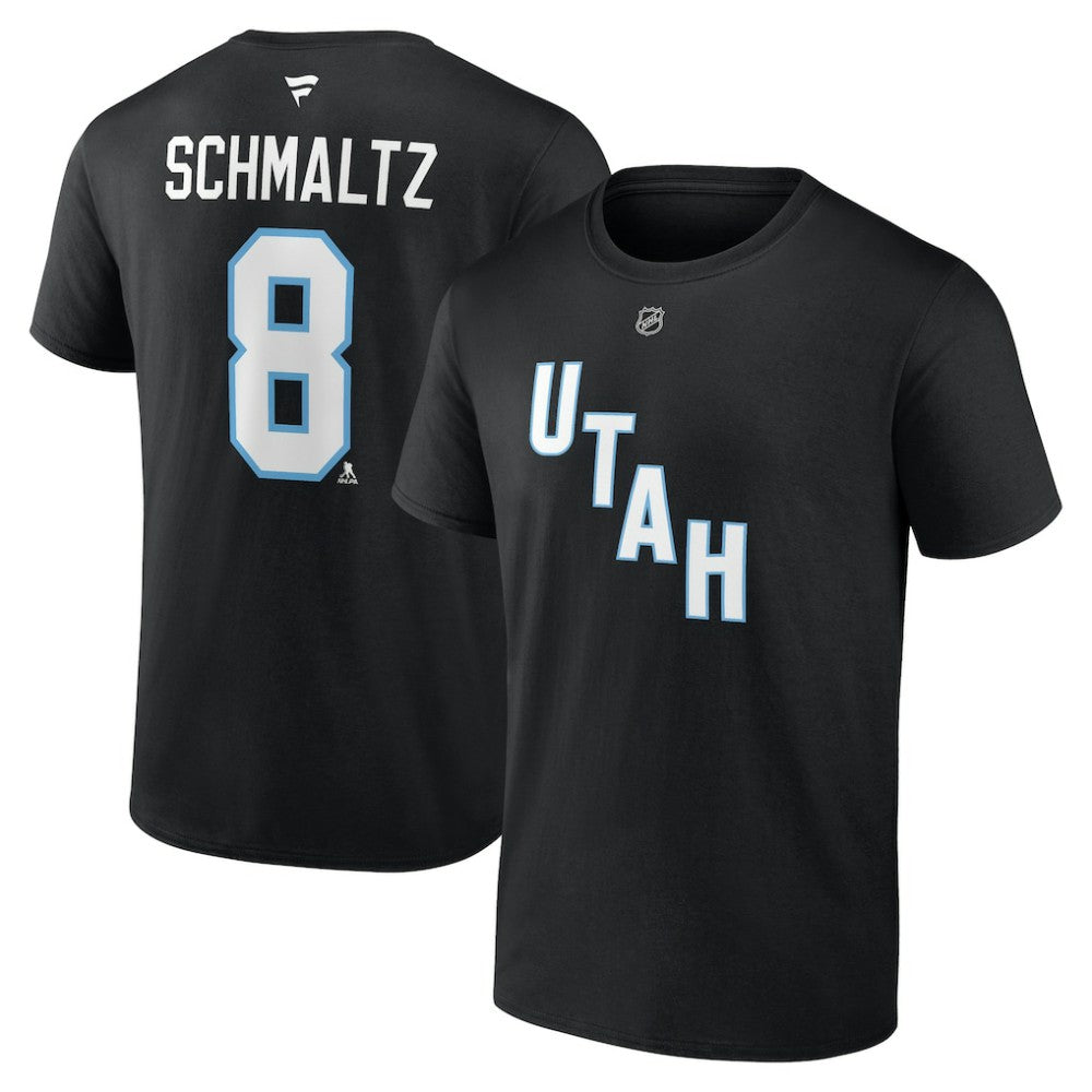 Nick Schmaltz Utah Mammoth - Fanatics Authentic Stack Name & Number T-Shirt Black