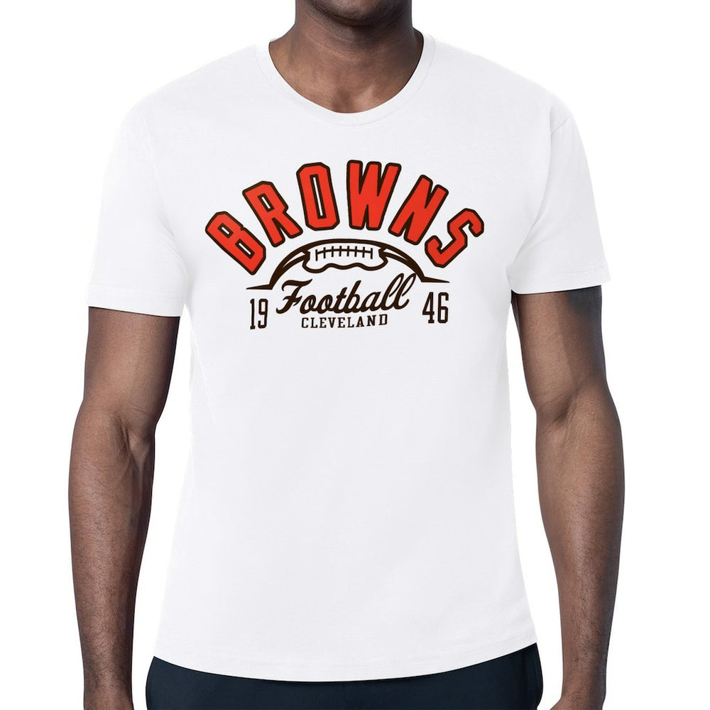 Cleveland Browns Starter Half Ball Logo T-Shirt White - NFL