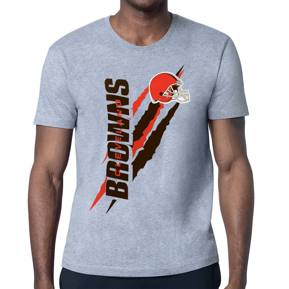 Cleveland Browns Starter Color Scratch T-Shirt Heather Gray - NFL