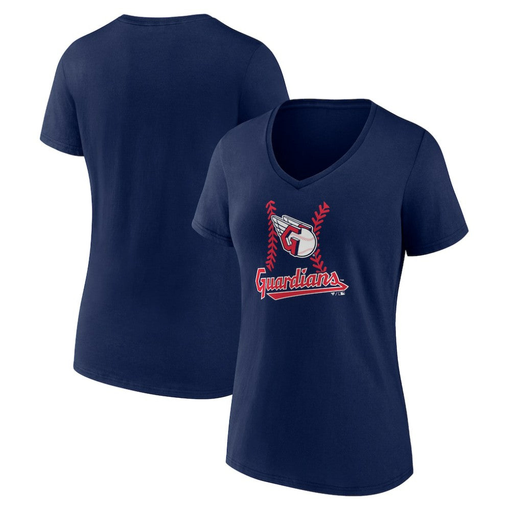 Cleveland Guardians Women's Fastball V-Neck T-Shirt for sale
