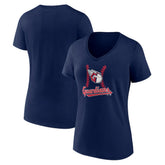 Cleveland Guardians Women's Fastball V-Neck T-Shirt for sale