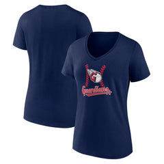 Cleveland Guardians Women's Fastball V-Neck T-Shirt for sale