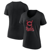 Cincinnati Reds Women's Fastball V-Neck T-Shirt Near Me