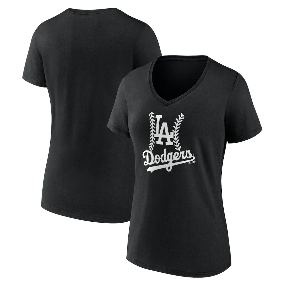 Los Angeles Dodgers Women's Fastball V-Neck T-Shirt Lifestyle