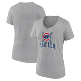 Chicago Cubs Women's Fastball V-Neck T-Shirt Clearance