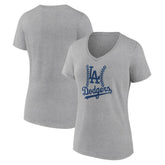 Los Angeles Dodgers Women's Fastball V-Neck T-Shirt Lifestyle