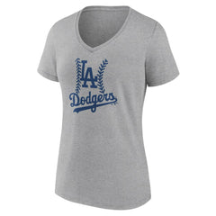 Los Angeles Dodgers Women's Fastball V-Neck T-Shirt Lifestyle