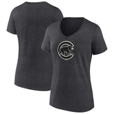 Chicago Cubs Women's Monochrome V-Neck T-Shirt Clearance