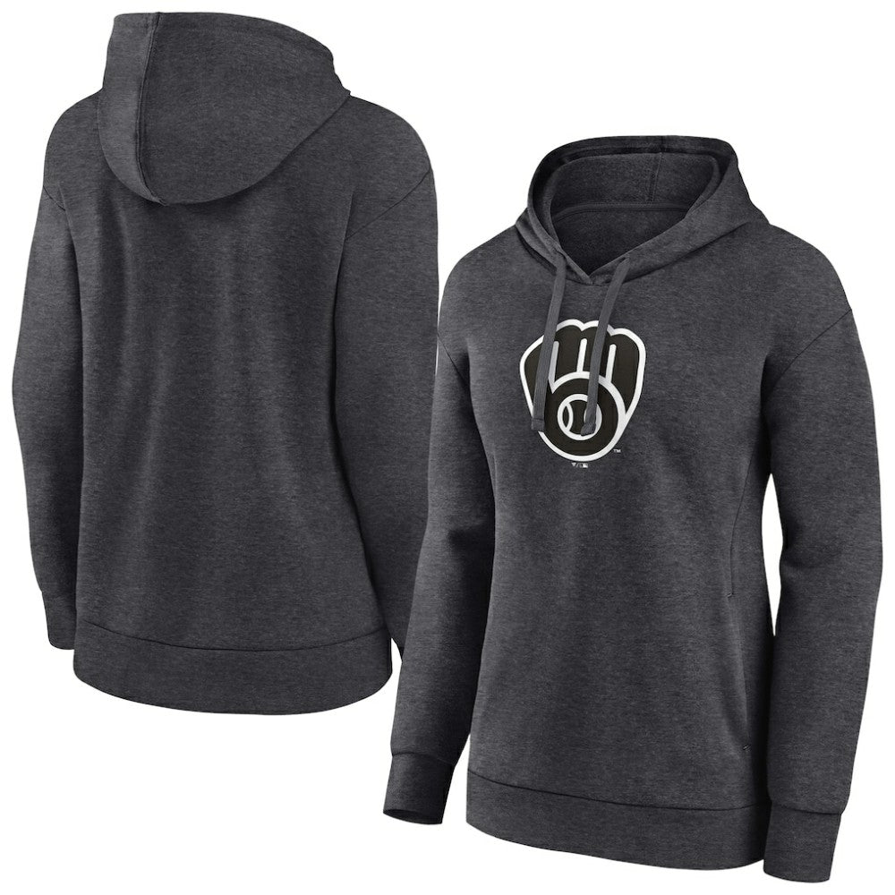 Milwaukee Brewers Women's Monochrome Pullover Hoodie Clearance