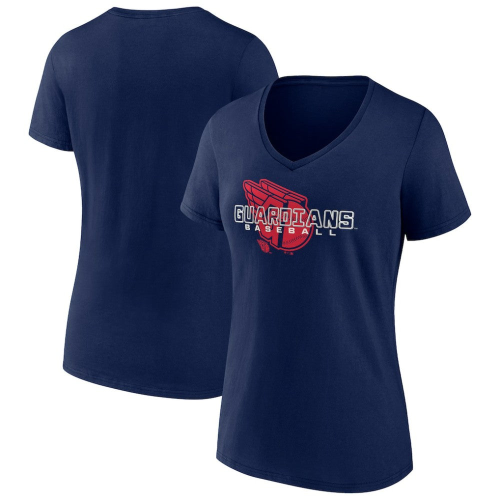 Cleveland Guardians Women's Stellar V-Neck T-Shirt for sale