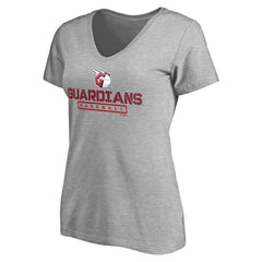 Cleveland Guardians Women's Evanston Stencil V-Neck T-Shirt On Sale