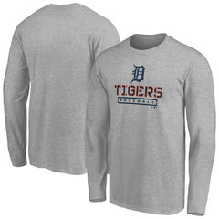 Detroit Tigers Evanston Stencil Long Sleeve T-Shirt Near Me
