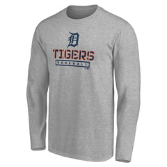 Detroit Tigers Evanston Stencil Long Sleeve T-Shirt Near Me