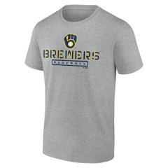 Milwaukee Brewers Evanston Stencil T-Shirt On Sale