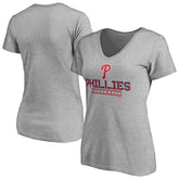 Philadelphia Phillies Women's Evanston Stencil V-Neck T-Shirt for sale