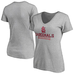 St. Louis Cardinals Women's Evanston Stencil V-Neck T-Shirt discount
