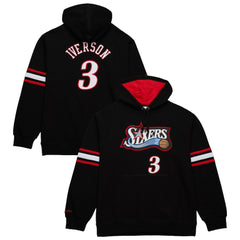Mitchell & Ness - Allen Iverson Philadelphia 76ers Name & Number Pullover Hoodie - Black