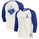 Kansas City Royals Darius Rucker Collection by Fanatics Cooperstown Collection Raglan 3/4-Sleeve T-Shirt On Sale
