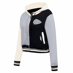 Kansas City Chiefs Pro Standard Women's Reverse French Terry Colorblock Full-Zip Hoodie Gray - NFL