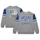 Dallas Cowboys Vintage Logo Pullover Sweatshirt Heather Gray - Mitchell & Ness