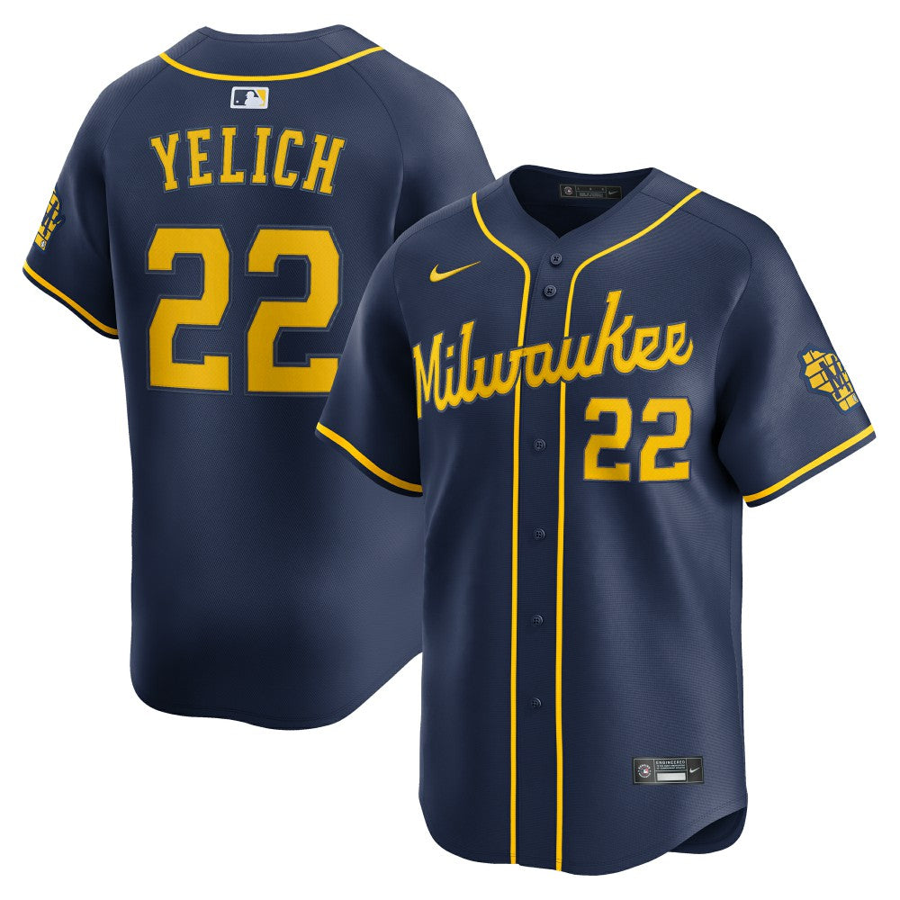 Christian Yelich Milwaukee Brewers Nike Alternate Limited Jersey Clearance
