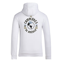 Adidas Argentina National Team 2024 Copa America Champions Pullover Hoodie - White