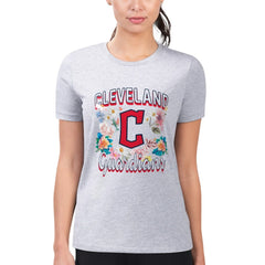 Cleveland Guardians G-III 4Her by Carl Banks Women's Super-Slim Fit Lightweight Flowers Graphic T-Shirt for sale