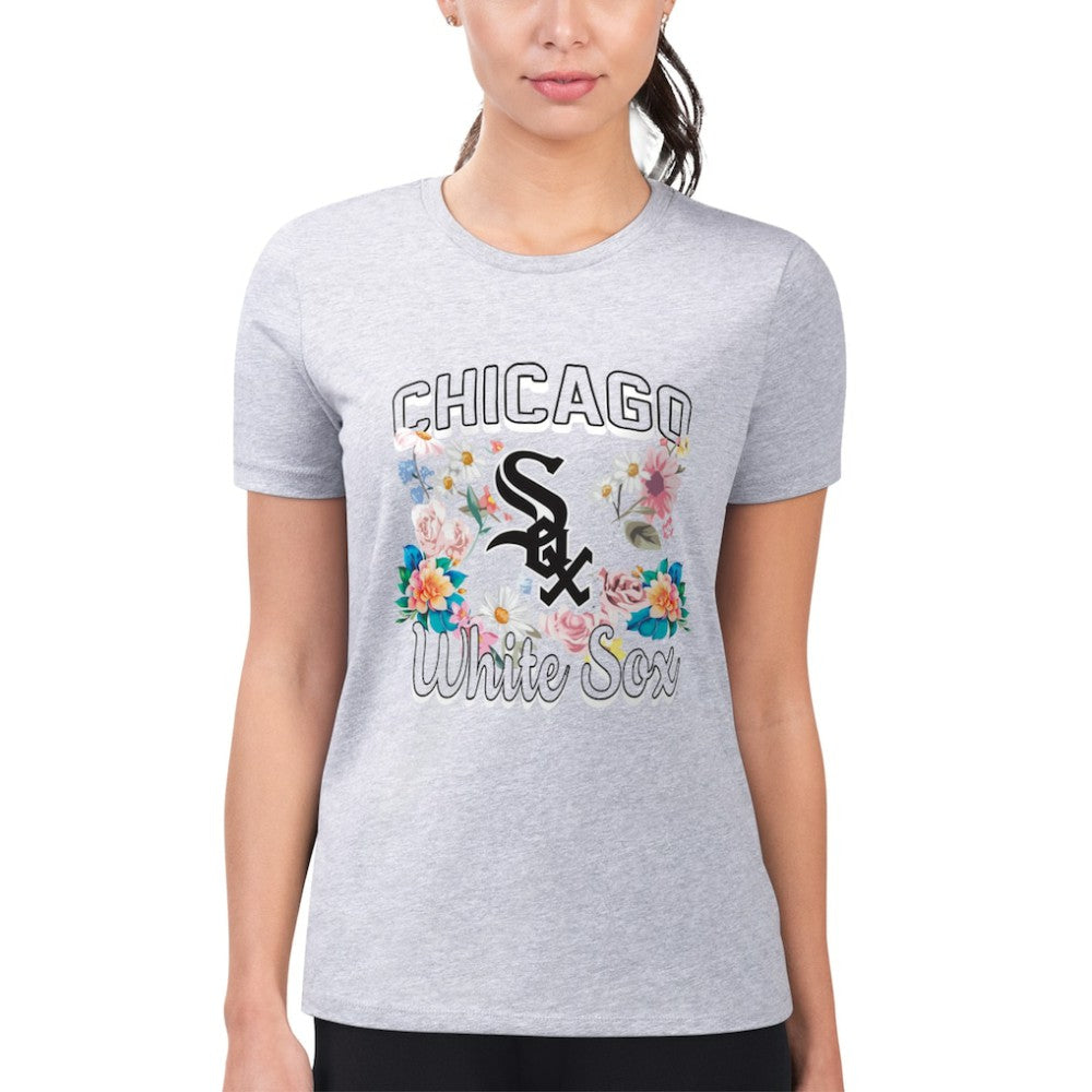 Chicago White Sox G-III 4Her by Carl Banks Women's Super-Slim Fit Lightweight Flowers Graphic T-Shirt for sale