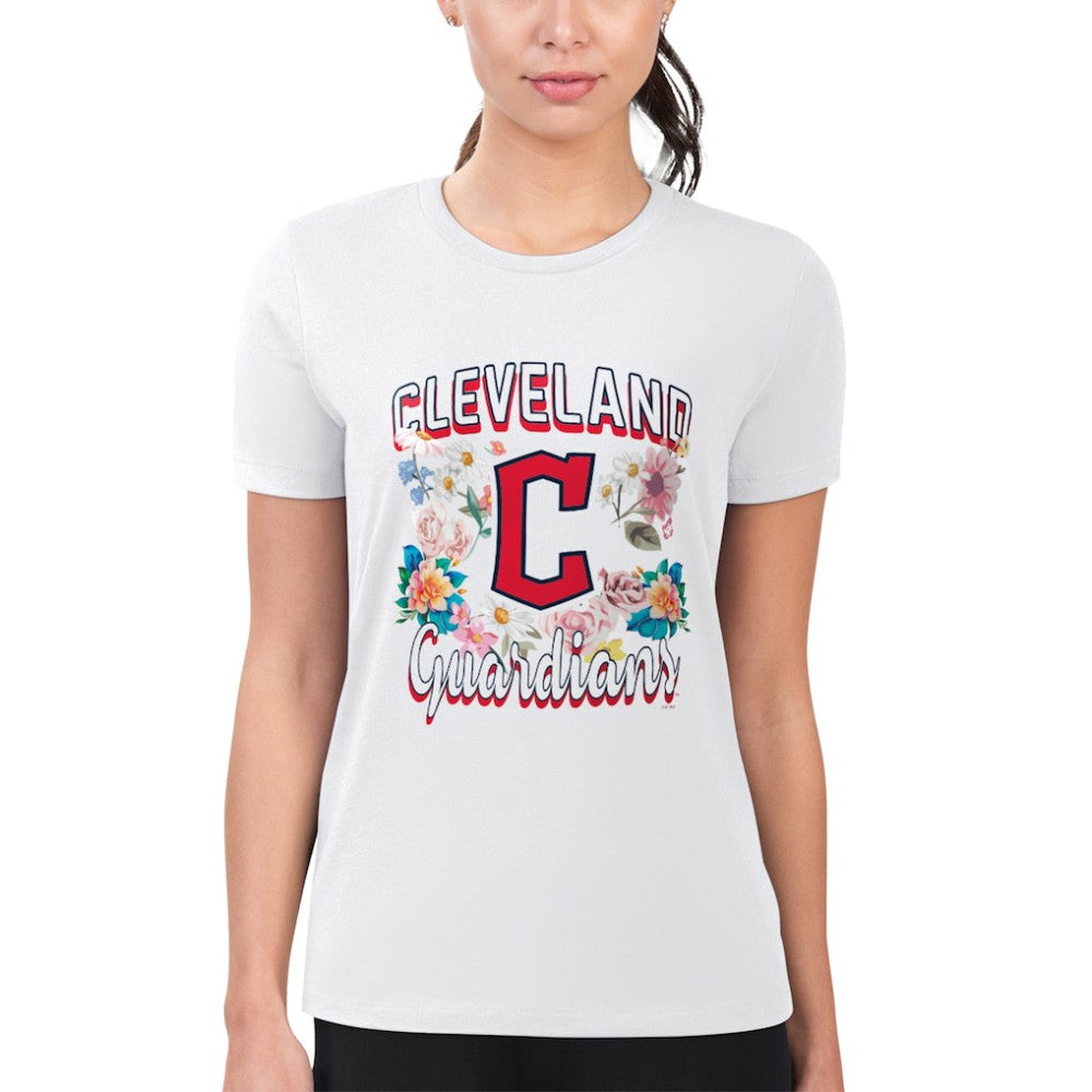 Cleveland Guardians G-III 4Her by Carl Banks Women's Super-Slim Fit Lightweight Flowers Graphic T-Shirt Near Me