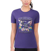 Colorado Rockies G-III 4Her by Carl Banks Women's Super-Slim Fit Lightweight Flowers Graphic T-Shirt On Sale