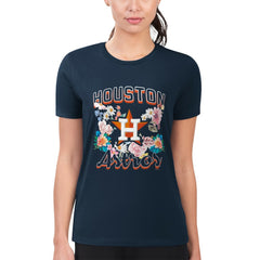 Houston Astros G-III 4Her by Carl Banks Women's Super-Slim Fit Lightweight Flowers Graphic T-Shirt Sale