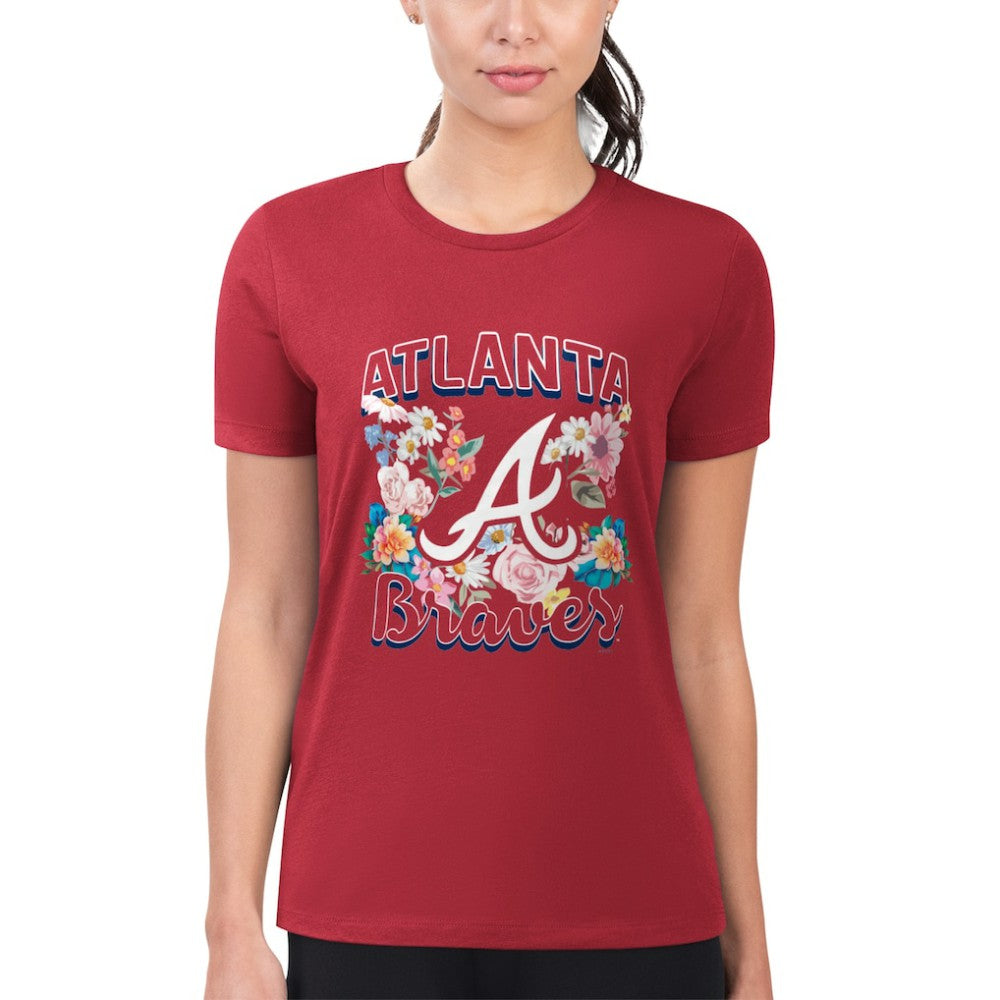 Atlanta Braves G-III 4Her by Carl Banks Women's Super-Slim Fit Lightweight Flowers Graphic T-Shirt Online