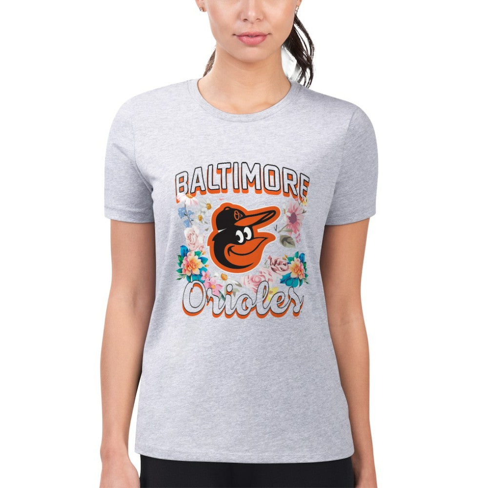 Baltimore Orioles G-III 4Her by Carl Banks Women's Super-Slim Fit Lightweight Flowers Graphic T-Shirt Near Me