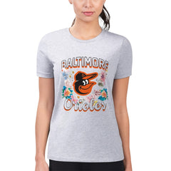 Baltimore Orioles G-III 4Her by Carl Banks Women's Super-Slim Fit Lightweight Flowers Graphic T-Shirt Near Me