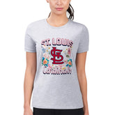 St. Louis Cardinals G-III 4Her by Carl Banks Women's Super-Slim Fit Lightweight Flowers Graphic T-Shirt Sale
