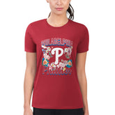 Philadelphia Phillies G-III 4Her by Carl Banks Women's Super-Slim Fit Lightweight Flowers Graphic T-Shirt Lifestyle
