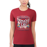 Washington Nationals G-III 4Her by Carl Banks Women's Super-Slim Fit Lightweight Flowers Graphic T-Shirt Online