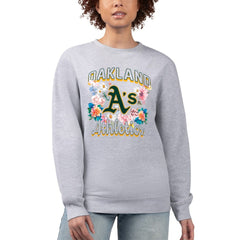 Oakland Athletics G-III 4Her by Carl Banks Women's Flowers Graphic Pullover Sweatshirt Lifestyle