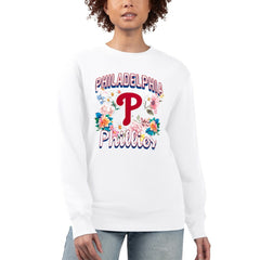 Philadelphia Phillies G-III 4Her by Carl Banks Women's Flowers Graphic Pullover Sweatshirt Online