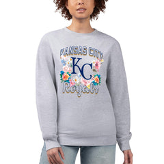 Kansas City Royals G-III 4Her by Carl Banks Women's Flowers Graphic Pullover Sweatshirt On Sale
