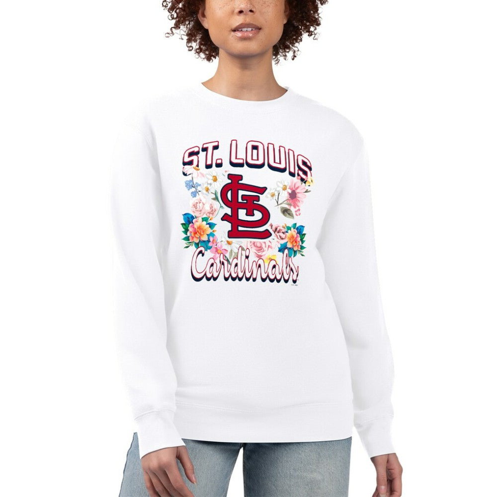 St. Louis Cardinals G-III 4Her by Carl Banks Women's Flowers Graphic Pullover Sweatshirt Sale