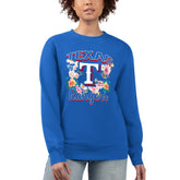 Texas Rangers G-III 4Her by Carl Banks Women's Flowers Graphic Pullover Sweatshirt Sale