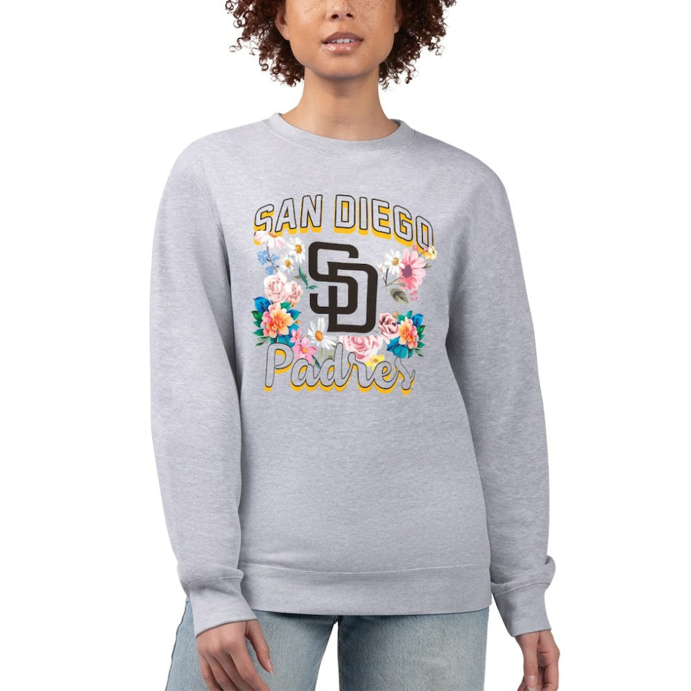 San Diego Padres G-III 4Her by Carl Banks Women's Flowers Graphic Pullover Sweatshirt Lifestyle