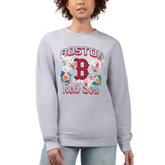 Boston Red Sox G-III 4Her by Carl Banks Women's Flowers Graphic Pullover Sweatshirt discount