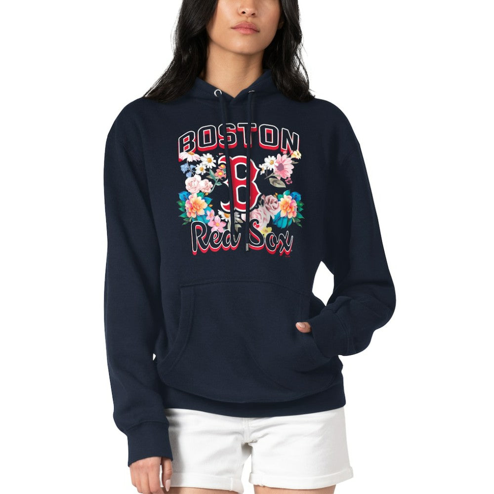 Boston Red Sox G-III 4Her by Carl Banks Women's Flowers Graphic Pullover Hoodie On Sale