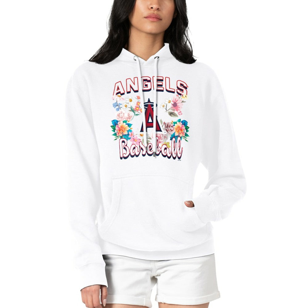Los Angeles Angels G-III 4Her by Carl Banks Women's Flowers Graphic Pullover Hoodie Online