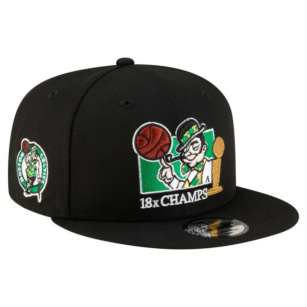 New Era - Boston Celtics Lucky 18x Champs 9FIFTY Snapback Hat - Black