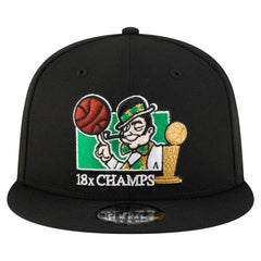 New Era - Boston Celtics Lucky 18x Champs 9FIFTY Snapback Hat - Black